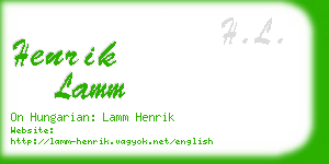 henrik lamm business card